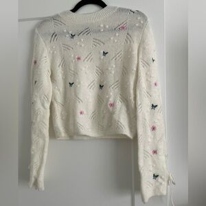 NWT Zara Soft Ivory Knit Top